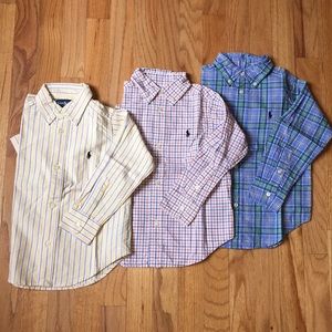 Ralph Lauren set of 3 boys 3T cotton shirts